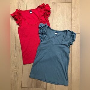 Old Navy Red and Blue Tops